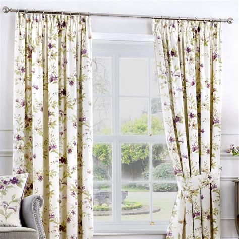 Fusion Jeannie 100 Cotton Ready Made Pair Of Pencil Pleat Curtains