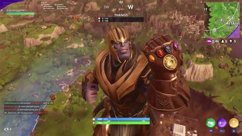 Thanos Win Fortnite Battle Royale Youtube