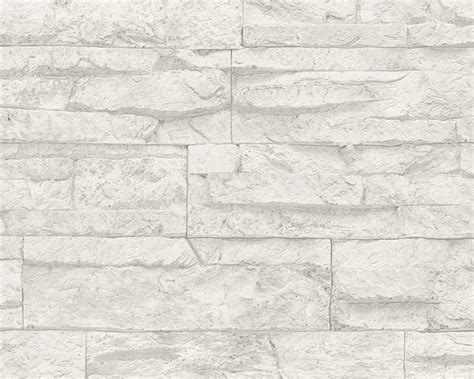 Wallpaper Natural Stone Bricks White As Creation 7071 61