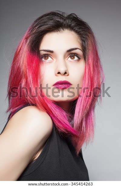 Beauty Fashion Model Girl Pink Hair Stock Photo 345414263 Shutterstock