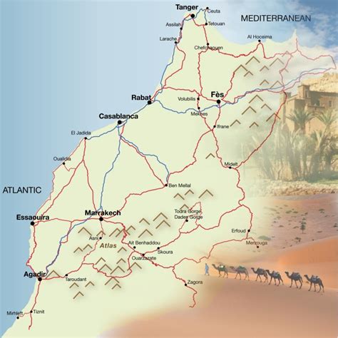 Map Of The Atlas Mountains World Map