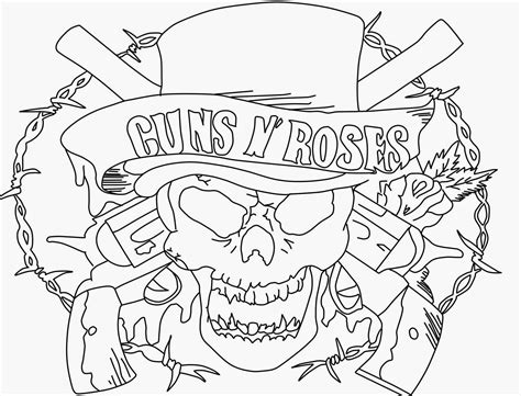 33 Guns N Roses Coloring Pages Loudlyeccentric