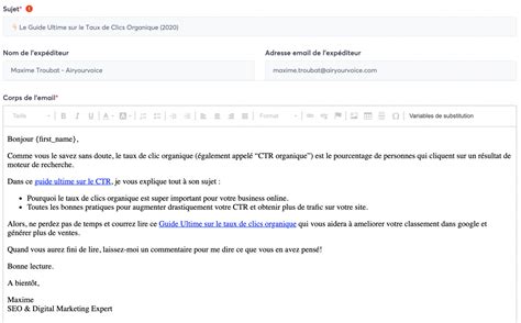 Exemple Email Formule Parfaite Airyourvoice Formation Au R F Rencement Et Strat Gies De