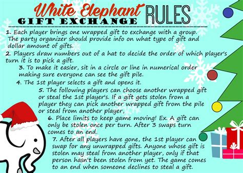 White Elephant T Exchange Tips And Free Printables Invitations