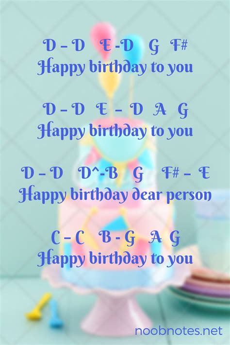 Happy Birthday Traditional Letter Notes For Beginners Music Notes