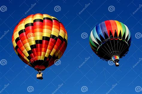 Two Hot Air Balloons Stock Image Image Of Stripes Balloons 2528683