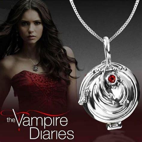 The Vampire Diaries Elena Gilbert Vintage Antique Silver Locket