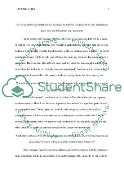 It also help student learn from various examples that may have not came across through summative measurement. Discussion 10.1 Research Paper Example | Topics and Well Written Essays - 250 words