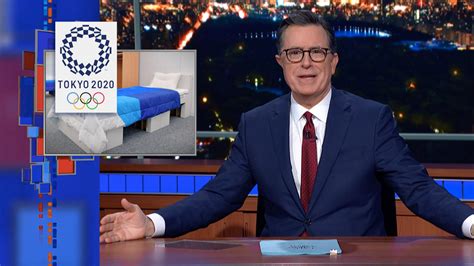 Watch The Late Show With Stephen Colbert Meanwhile Sex Warning Issued For Athlete Beds At
