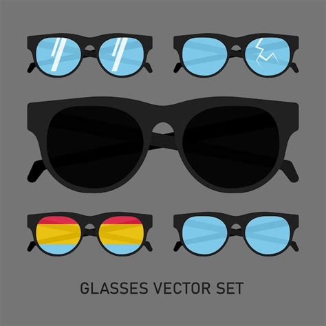Premium Vector Glasses Vector Set Collection