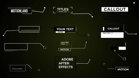 Callout Titles After Effects Templates Motion Array