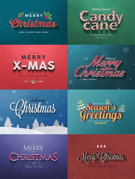 Christmas Text Effect Photoshop Actions Christmas Text Photoshop