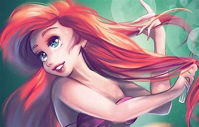 Mermaid 4k Ariel Wallpapers Hair Artwork Eyes