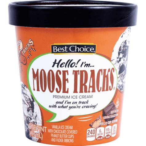 Best Choice Moose Tracks Ice Cream Frozen Foods Edwards Food Giant