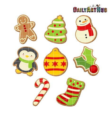 Polish your personal project or design with these christmas cookie. Christmas Cookies Clip Art Set | Daily Art Hub