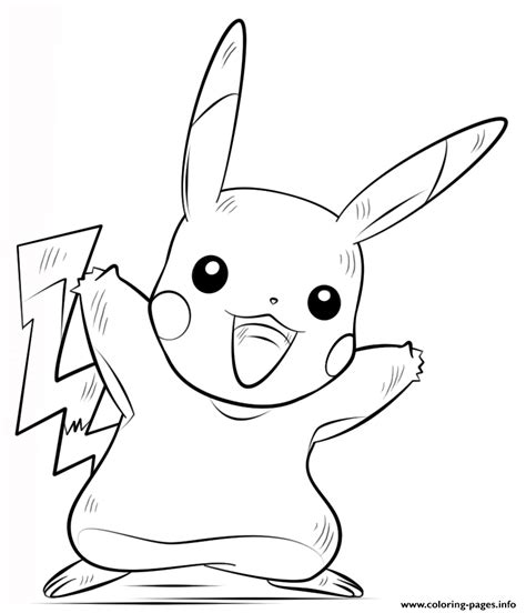 Pikachu Pokemon Coloring Pages Printable