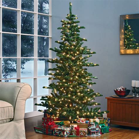 Woodland Slim Pre Lit Christmas Tree At Hayneedle