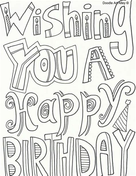 Pin By Pamela Mchatten On Birthday Happy Birthday Coloring Pages