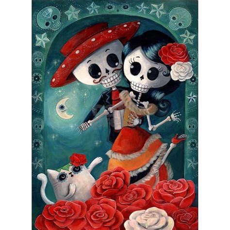 Dia De Los Muertos Mexican Lovers Greeting Card Dia De Los Muertos