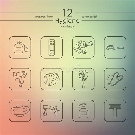 Set Of Hygiene Icons Stock Vector Illustration Of Epidemiology 79186660
