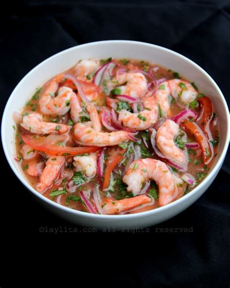 shrimp ceviche {ceviche de camarón} laylita s recipes