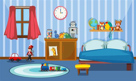 A Cute Bedroom Template 297324 Vector Art At Vecteezy