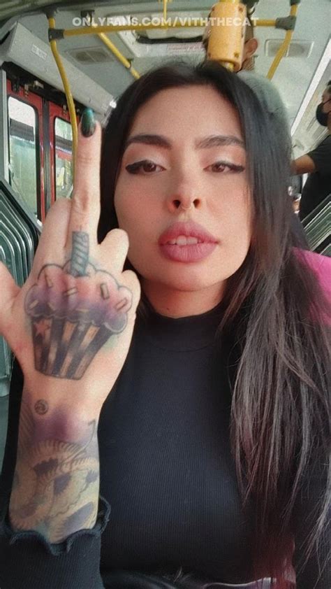 Cute Latine Teen With Her Middle Finger Up In Viththecat