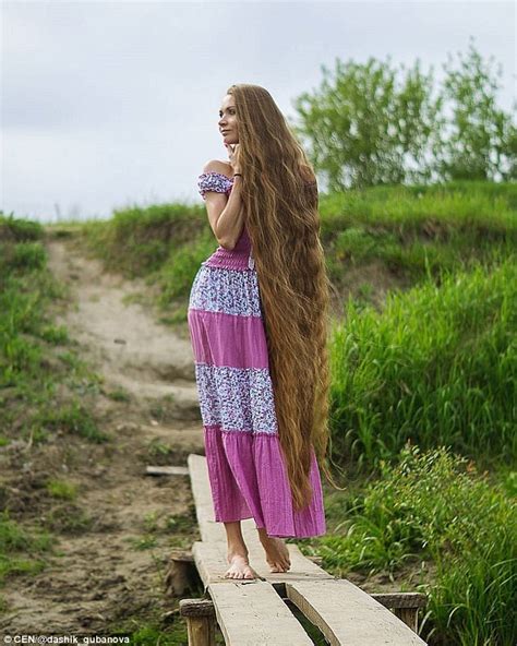 Russian Woman Hasnt Cut Her Hair For 14 Years Daily Mail Online