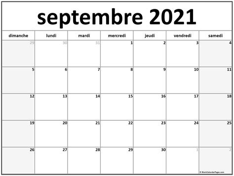 Créer un calendrier annuel ou mensuel avec les saints et fêtes, ou vierge à compléter en ligne. septembre 2021 calendrier imprimable | Calendrier gratuit