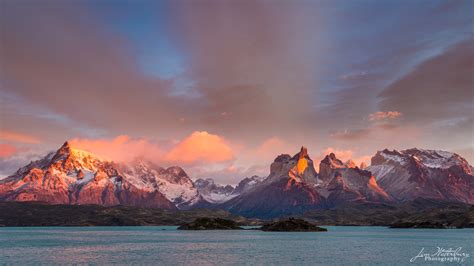 Cuernos Alpenglow Torres Del Paine Chile Patagonia Jim Waterbury