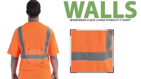 Walls Workwear Class 2 High Visibility T Shirt Short Sleeve For Men