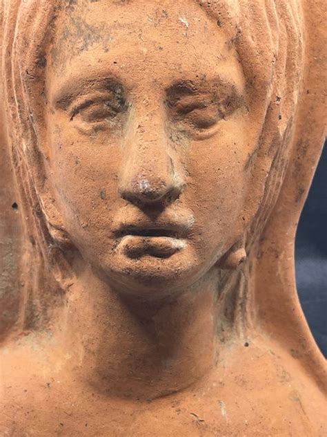 Etruscan Terracotta Groot Votief Vrouwelijk Hoofd Catawiki