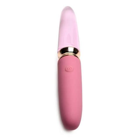 Prisms Vibra Glass Rose Dual Ended Silicone And Glass Vibrator Pink Sex Toy Hotmovies