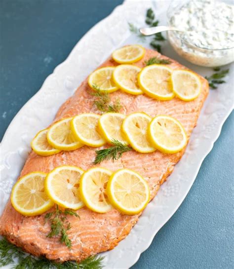 Oven Poached Salmon With Dill Sauce A Well Seasoned Kitchen