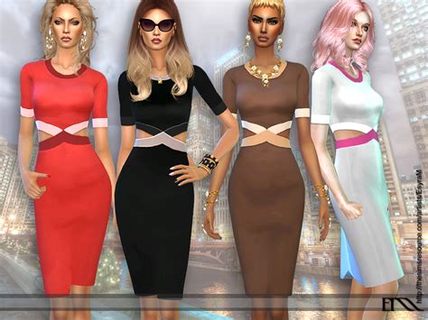 The Sims Resource Cut Out Bodycon Dress