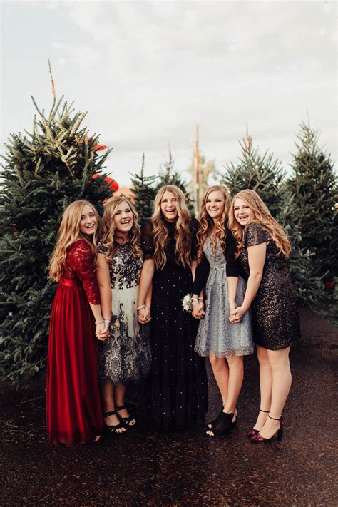 High School Group Dance Pictures Ideas Winter Formal Prom Photoshoot
