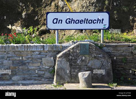 An Ghaeltacht Sign On Cape Clear Island County Cork Ireland Irish