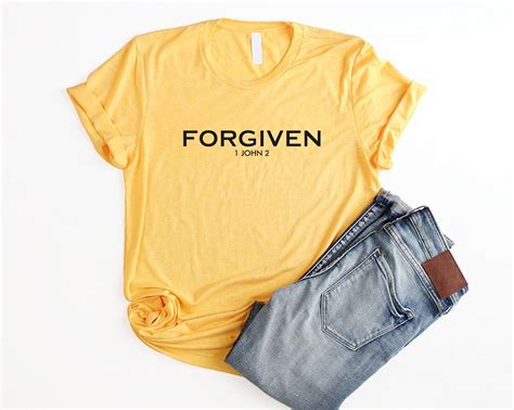 Forgiven Shirt Unisex Christian T Shirts Forgiven Christian Etsy