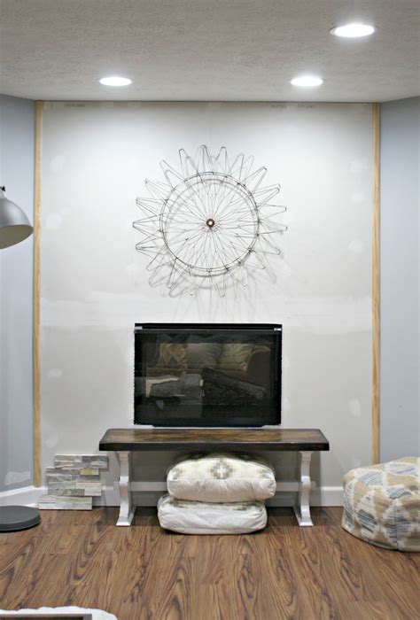 Modern fireplaces vary in heat efficiency, depending on the design. Basement fireplace progress! from Thrifty Decor Chick