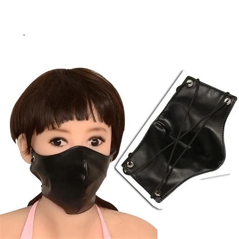 Sexy Mask Soft Pu Leather Bondage Restraints Face Mask Hood Women Cosplay Bdsm Fetish Bondage