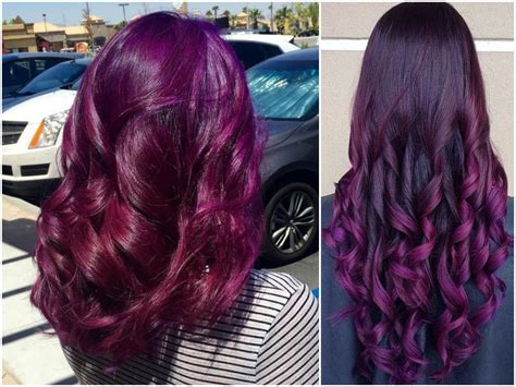 Burgundy Purple Hair Color Best Curly Hairstyles