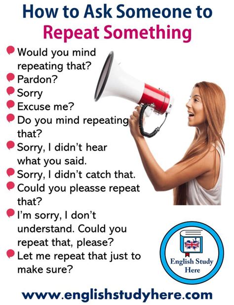 How To Politely Ask Someone To Repeat Something In English English