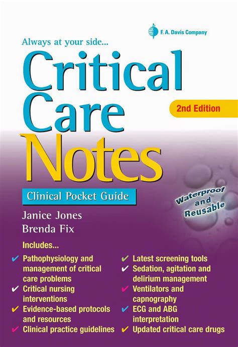 Anaesthesia Database Critical Care Notes Clinical Pocket Guide