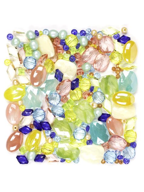 190pc Pastel Colors Multi Acrylic Bead Mix Cousindiy