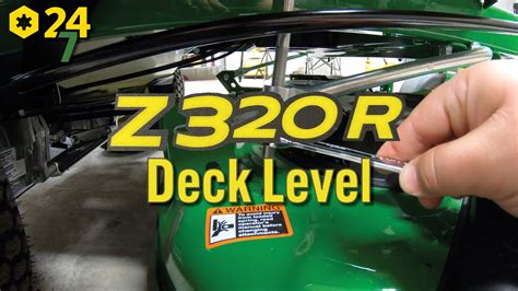 How To Level John Deere Z320r Zero Turn Mower Deck Youtube
