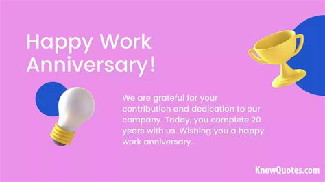 20TH Year Work Anniversary Quotes KnowQuotes Com