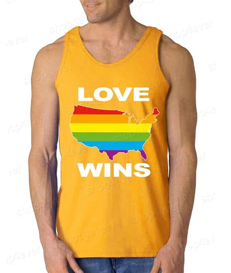 Love Wins USA Rainbow Men S Tank Top Gay Pride Equal Rights Tank Tops