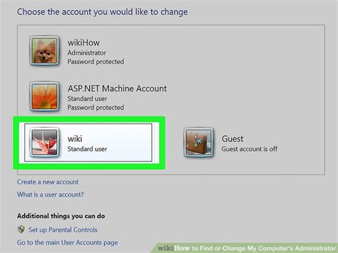 After adding the setting, you'll then set your timeout using the standard power options applet in the control panel. How to Find or Change My Computer's Administrator (with ...