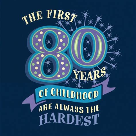 Funny 80th ‘childhood Milestone Birthday Card By The Typecast Gallery