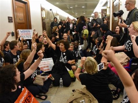 photos protesters storm lawmakers offices to condemn kavanaugh